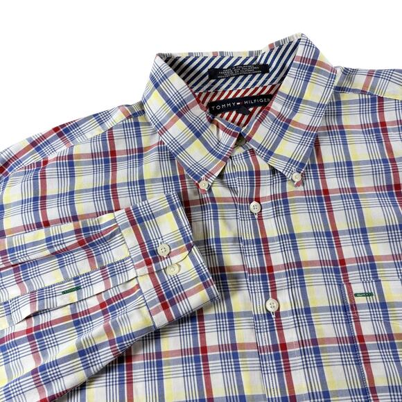 Tommy Hilfiger Long Sleeve Checkered Stripe Design - Men's Sz XL - Picture 1 of 8